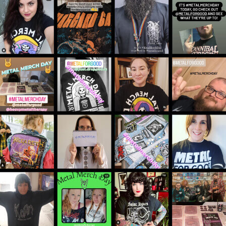 Montage of people supporting Metal Merch Day