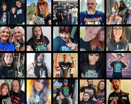 Social Media images of people supporting metal Merch Day