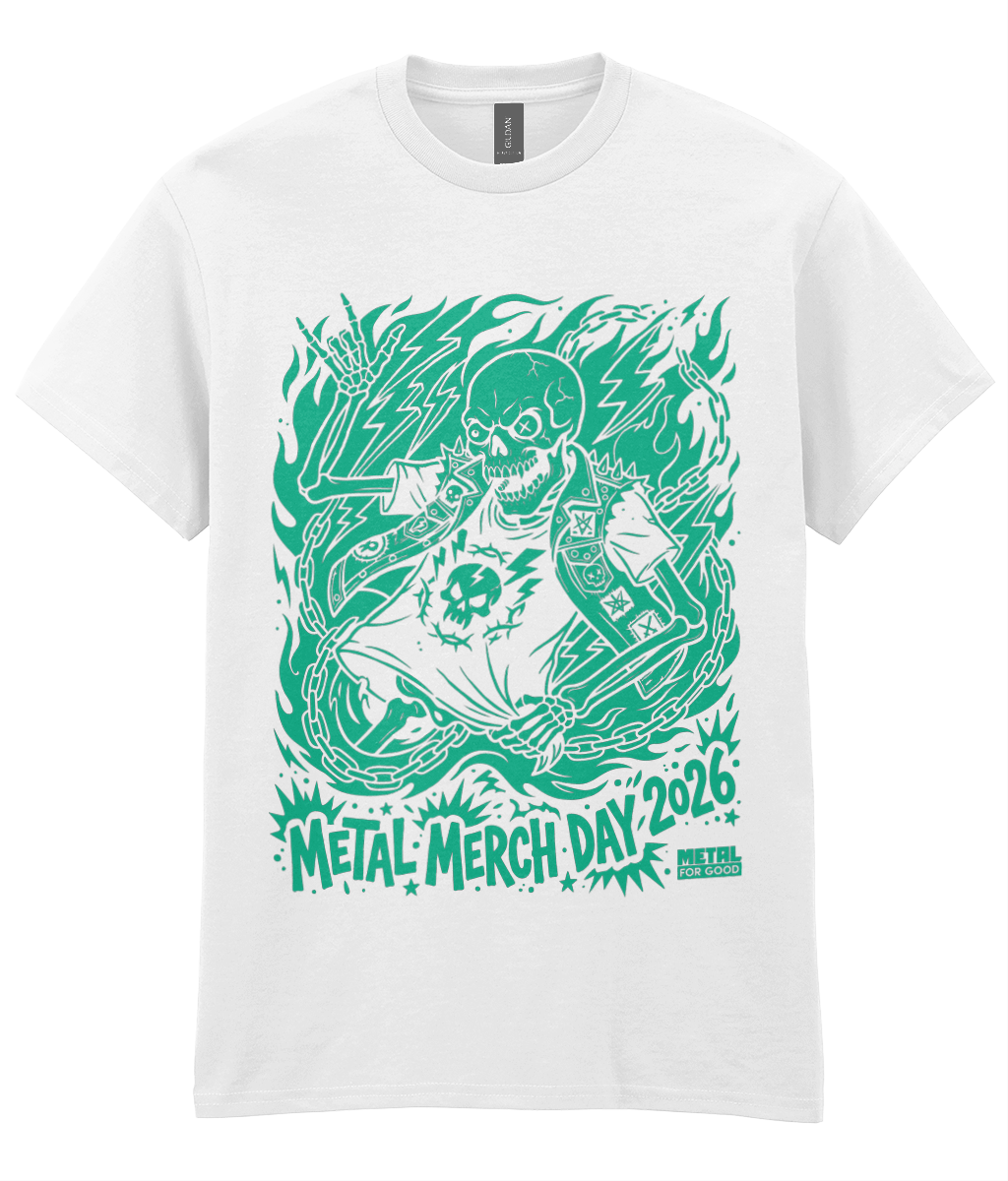 Metal Merch Day 2026 T-Shirt - Green/White